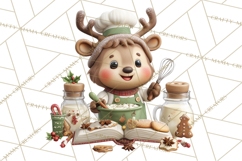 Reindeer Bakery Clipart PNG, Cute Christmas Baking PNG Product Image 3