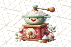 Reindeer Bakery Clipart PNG, Cute Christmas Baking PNG Product Image 2