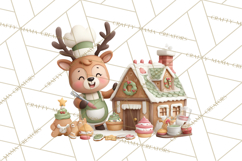 Reindeer Bakery Clipart PNG, Cute Christmas Baking PNG Product Image 4