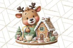 Reindeer Bakery Clipart PNG, Cute Christmas Baking PNG Product Image 5
