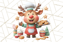 Reindeer Bakery Clipart PNG, Cute Christmas Baking PNG Product Image 3
