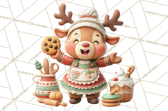 Reindeer Bakery Clipart PNG, Cute Christmas Baking PNG Product Image 3