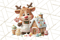 Reindeer Bakery Clipart PNG, Cute Christmas Baking PNG Product Image 5