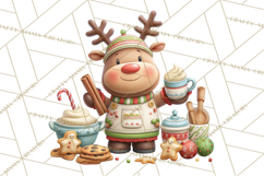 Reindeer Bakery Clipart PNG, Cute Christmas Baking PNG Product Image 3