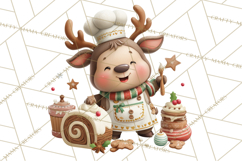 Reindeer Bakery Clipart PNG, Cute Christmas Baking PNG Product Image 5