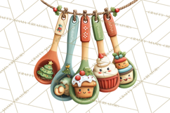 Reindeer Bakery Clipart PNG, Cute Christmas Baking PNG Product Image 2