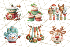 Reindeer Bakery Clipart PNG, Cute Christmas Baking PNG Product Image 5