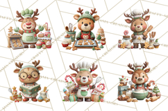 Reindeer Bakery Clipart PNG, Cute Christmas Baking PNG Product Image 4