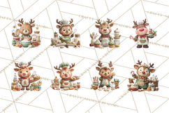 Reindeer Bakery Clipart PNG, Cute Christmas Baking PNG Product Image 6