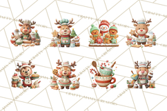 Reindeer Bakery Clipart PNG, Cute Christmas Baking PNG Product Image 7