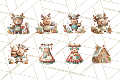 Reindeer Bakery Clipart PNG, Cute Christmas Baking PNG Product Image 8