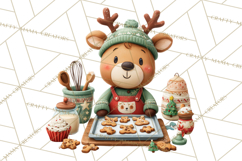 Reindeer Bakery Clipart PNG, Cute Christmas Baking PNG Product Image 5