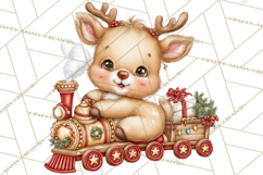 Christmas Reindeer PNG Cute Kawaii Holiday Clipart Product Image 5