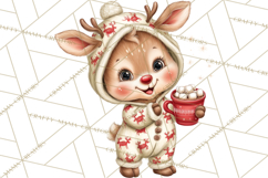 Christmas Reindeer PNG Cute Kawaii Holiday Clipart Product Image 2