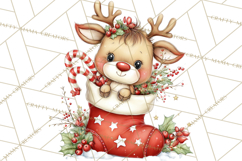 Christmas Reindeer PNG Cute Kawaii Holiday Clipart Product Image 5