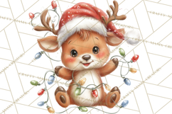 Christmas Reindeer PNG Cute Kawaii Holiday Clipart Product Image 4