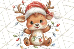 Christmas Reindeer PNG Cute Kawaii Holiday Clipart Product Image 4