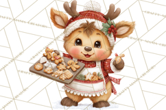 Christmas Reindeer PNG Cute Kawaii Holiday Clipart Product Image 5