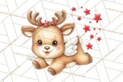 Christmas Reindeer PNG Cute Kawaii Holiday Clipart Product Image 3