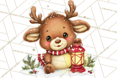 Christmas Reindeer PNG Cute Kawaii Holiday Clipart Product Image 4