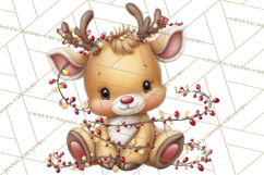 Christmas Reindeer PNG Cute Kawaii Holiday Clipart Product Image 4