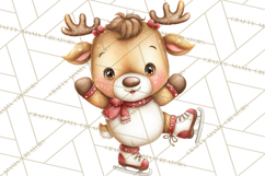 Christmas Reindeer PNG Cute Kawaii Holiday Clipart Product Image 4