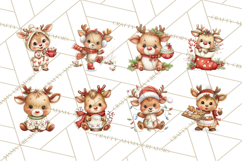 Christmas Reindeer PNG Cute Kawaii Holiday Clipart Product Image 8