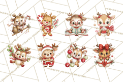 Christmas Reindeer PNG Cute Kawaii Holiday Clipart Product Image 5