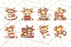 Christmas Reindeer PNG Cute Kawaii Holiday Clipart Product Image 4
