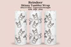 reindeer christmas skinny tumbler sublimation wrap with high resolution 300 DPI and transparant background perfect for 20oz and 30oz skinny tumbler