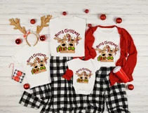 Merry Christmas Sublimation | Reindeer Clipart | Christmas Product Image 4