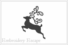 Reindeer embroidery file, Christmas embroidery design Product Image 1