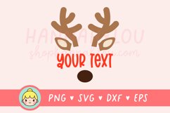 Reindeer SVG Cut Files for Cricut | Cute Christmas SVG Product Image 1