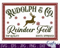 Reindeer Feed Christmas Farmhouse Sign Svg Product Image 2