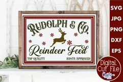 Reindeer Feed Christmas Farmhouse Sign Svg Product Image 1