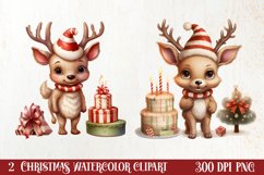 Reindeer First Christmas Clipart Sublimation, Christmas PNG Product Image 1