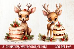 Reindeer First Christmas Clipart Sublimation, Christmas PNG Product Image 1