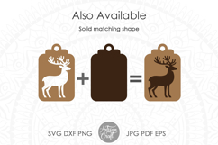 Reindeer gift tag, Christmas gift tag, SVG cut files Product Image 2
