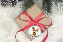 Merry Christmas Ornament | Christmas Reindeer Illustration Product Image 2