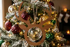 Reindeer Head Ornament SVG, Holiday Laser Cut Design File Product Image 2