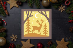 Reindeer Forest Christmas Shadow Box Product Image 1