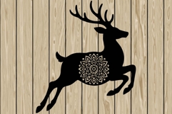 Reindeer mandala stencil silhouette SVG Product Image 1