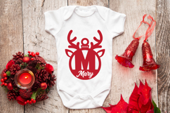 Christmas Reindeer Monogram Ornament SVG Product Image 5