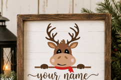 Christmas Reindeer svg, Christmas Monogram cut file Bundle Product Image 3
