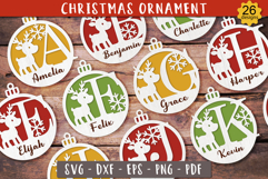 Reindeer Name Christmas Ornament Bundle