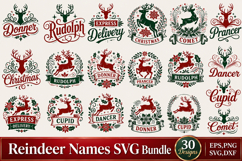 Reindeer Names SVG Designs Bundle Product Image 1