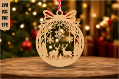 Reindeer Ornament Laser Cut Design Product Image 1