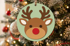 Reindeer Ornament Laser Cut Wood File, Christmas SVG Product Image 2