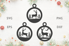 Laser cut Reindeer Christmas ornaments Product Image 1