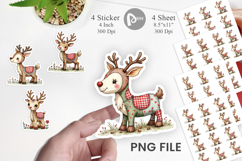 Reindeer Patchwork Sticker Product Image 1